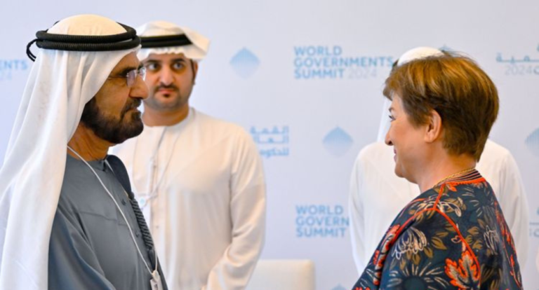Mohammed bin Rashid meets with IMF Managing Director ahead of WGS 2024