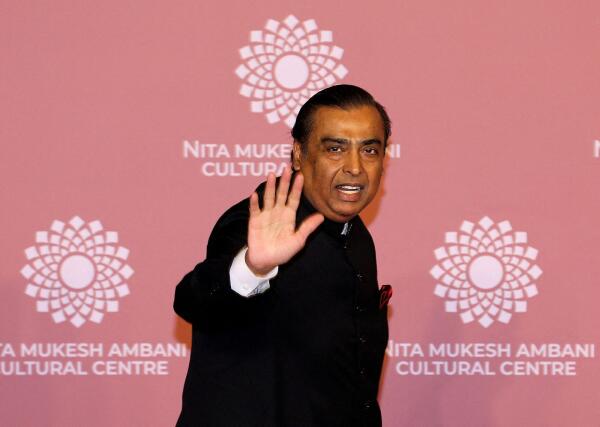 Mukesh Ambani, Chairman of Reliance Industries. Retail and telecoms are two of Reliance's largest businesses. — Reuters file