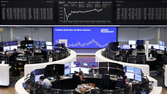The German share price index DAX graph is pictured at the stock exchange in Frankfurt. — Reuters