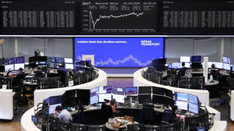 The German share price index DAX graph is pictured at the stock exchange in Frankfurt. — Reuters