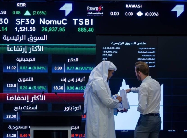 TASI records lowest volume of trading in a month, falling to 11,883 points